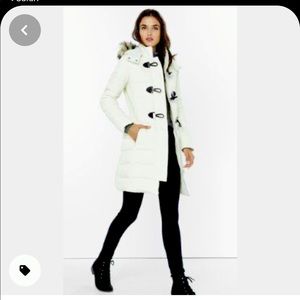 Express long down filled puffer winter coat